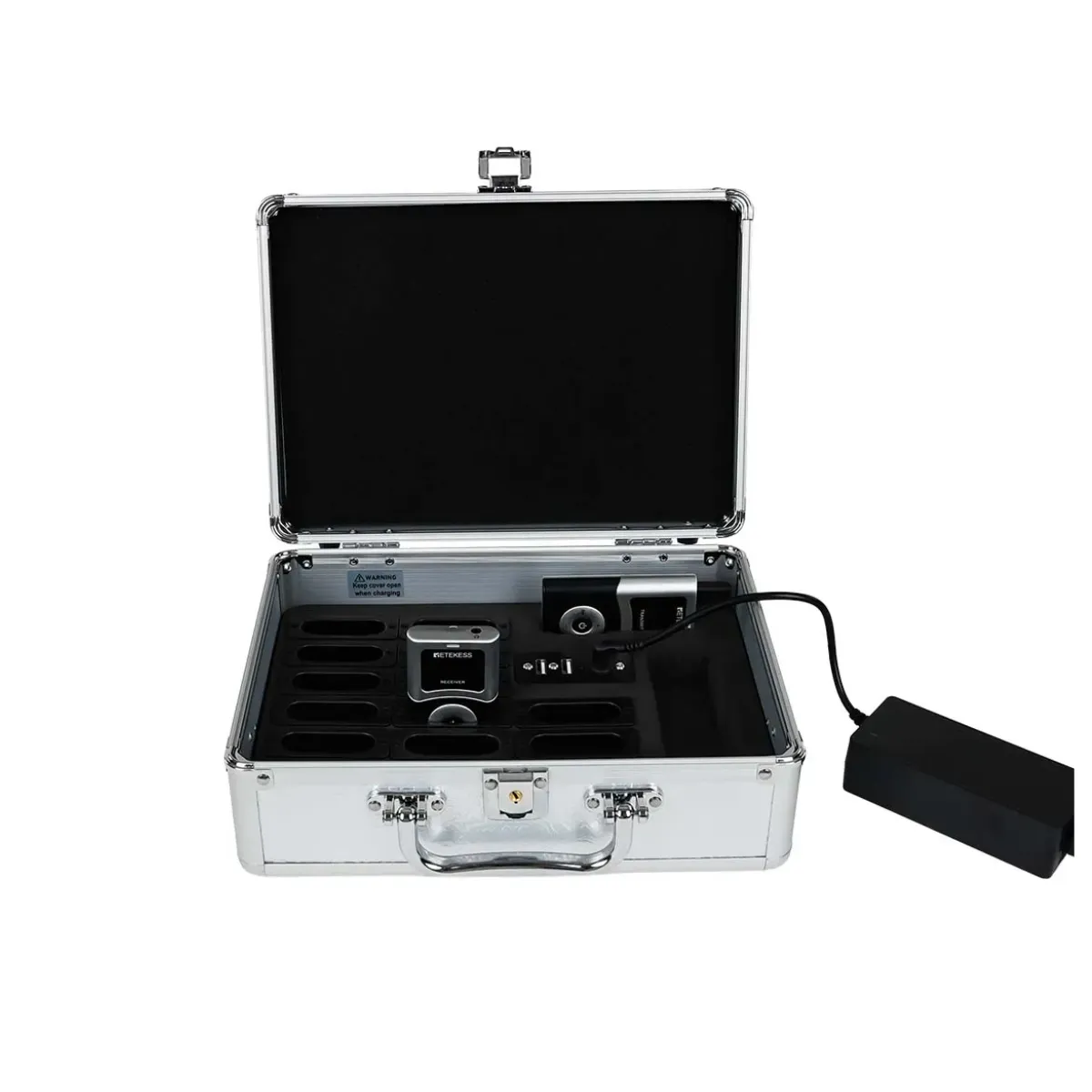 16-slot charging case for digital tour guide audio equipment