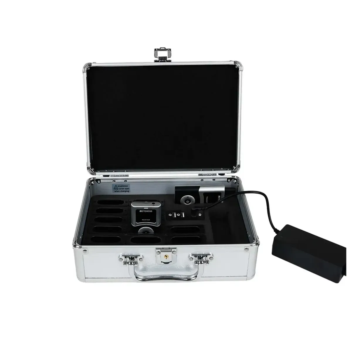16-slot charging case for digital tour guide audio equipment