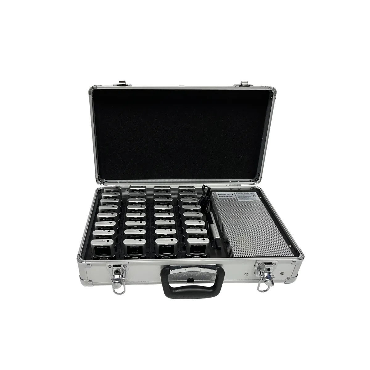 60-slot charging case for digital tour guide audio equipment