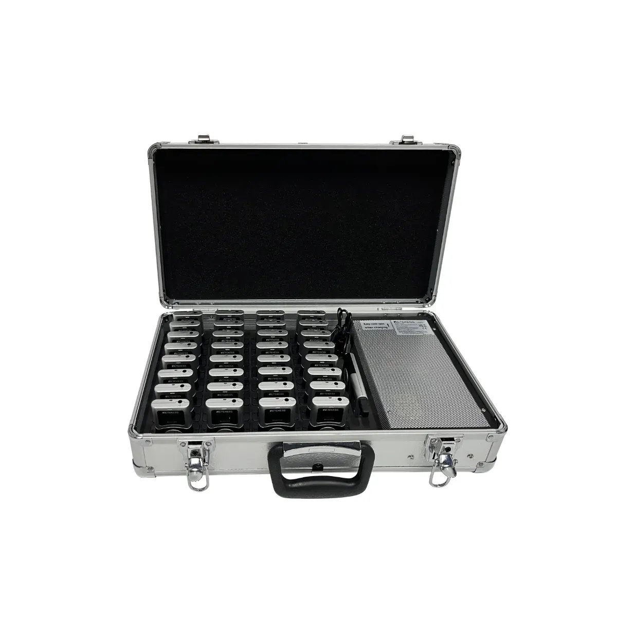 60-slot charging case for digital tour guide audio equipment