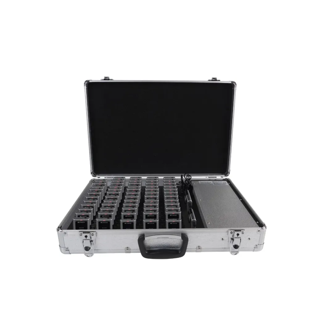 32-slot charging case for digital tour guide audio equipment