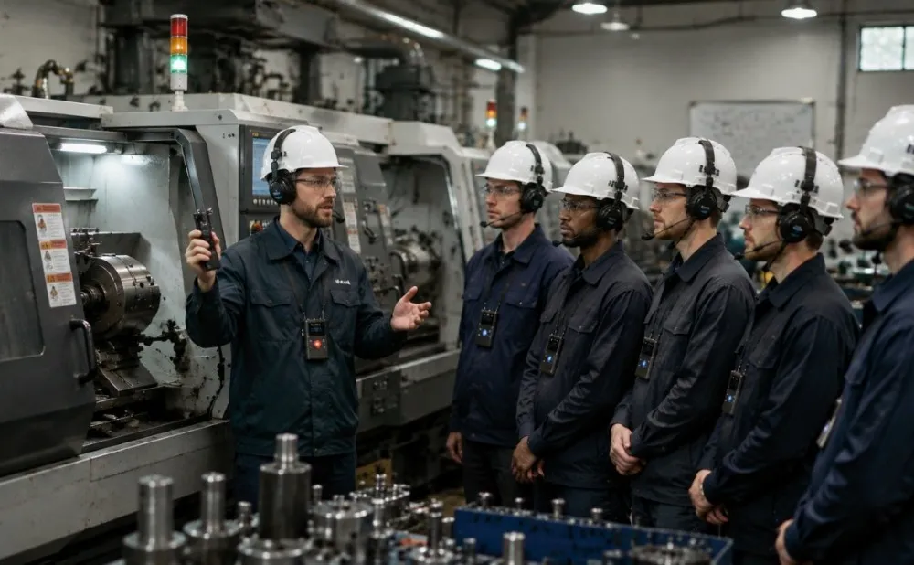 Construction Machine Operator Training: Clarity in Noisy Machining Workshops