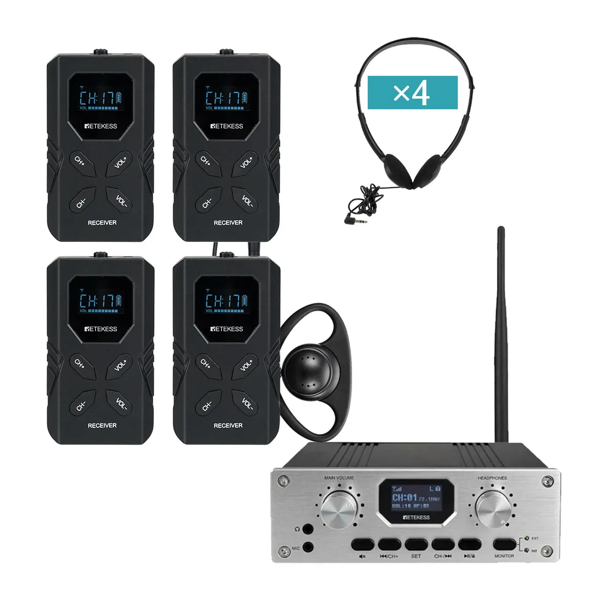 20-Person TT118 TT119 Long Range Integrated Desktop FM Simultaneous Interpretation System with Monitor