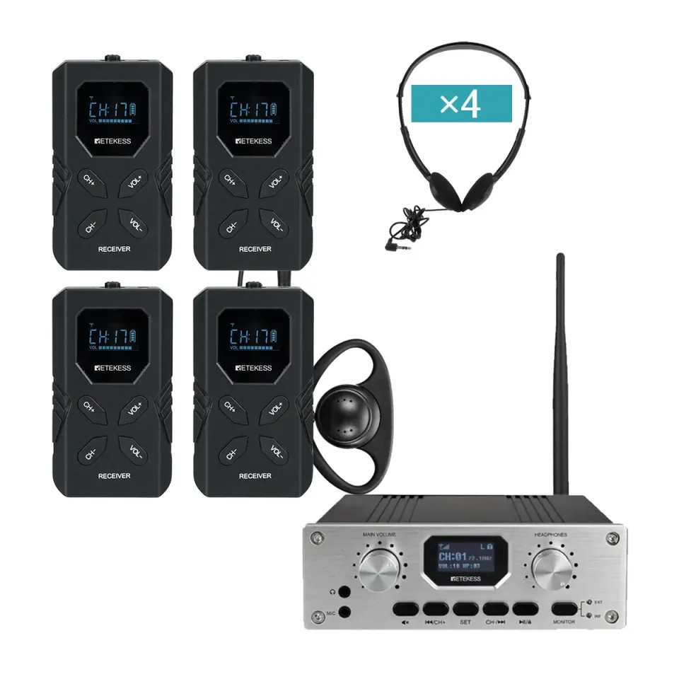 20-Person TT118 TT119 Long Range Integrated Desktop FM Simultaneous Interpretation System with Monitor