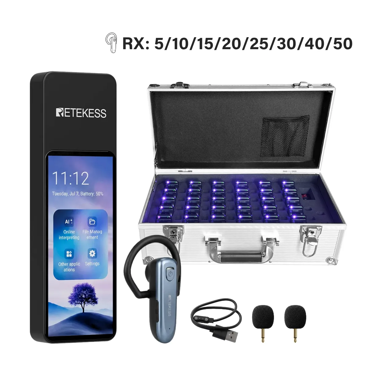 TT136 AI Translation Tour Guide System, Real-Time Communication Wireless Device for VIP Delegations, Tour Operators, and Travel Agencies, Available in September
