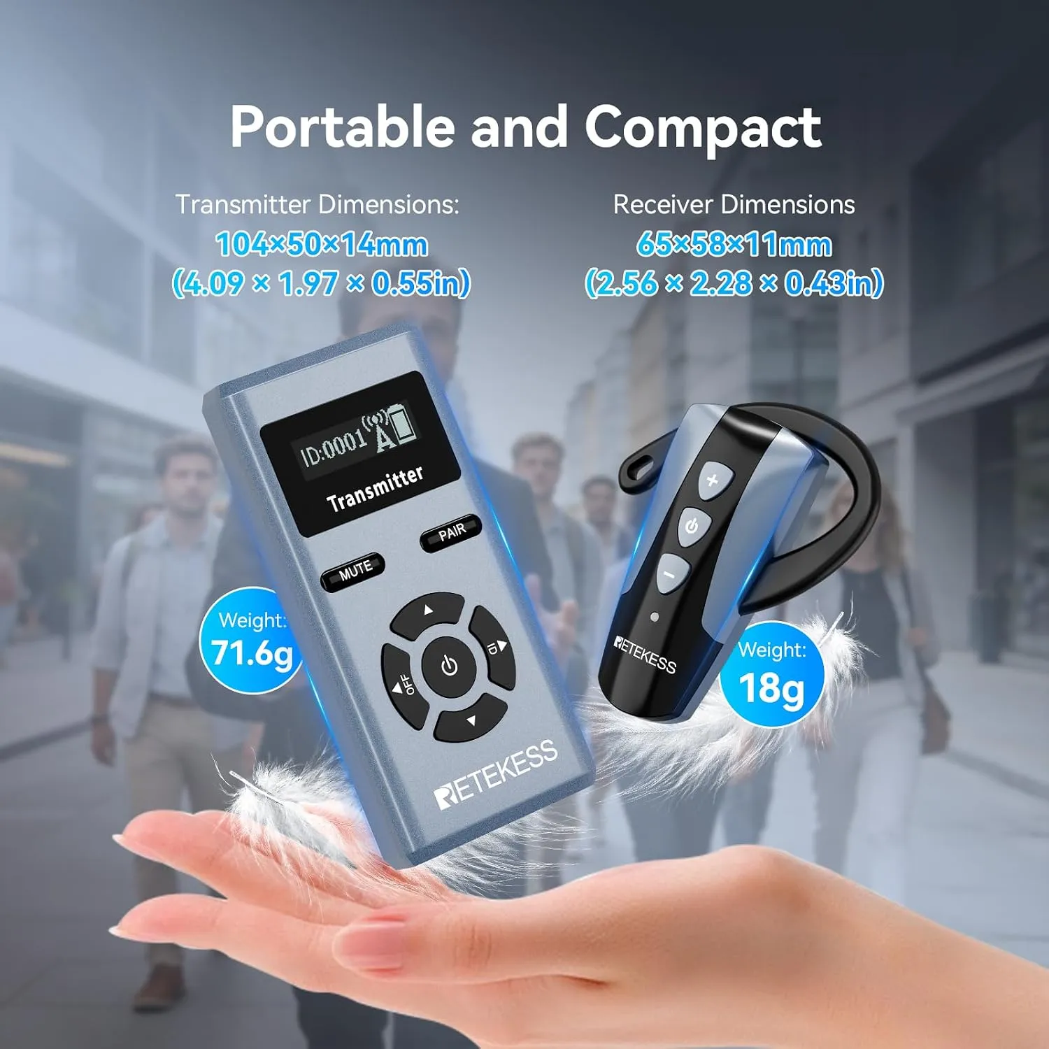  TT106S Simultaneous Interpretation System for Schools and Conferences, Multi-Interpreter Operation, One-Button Mute