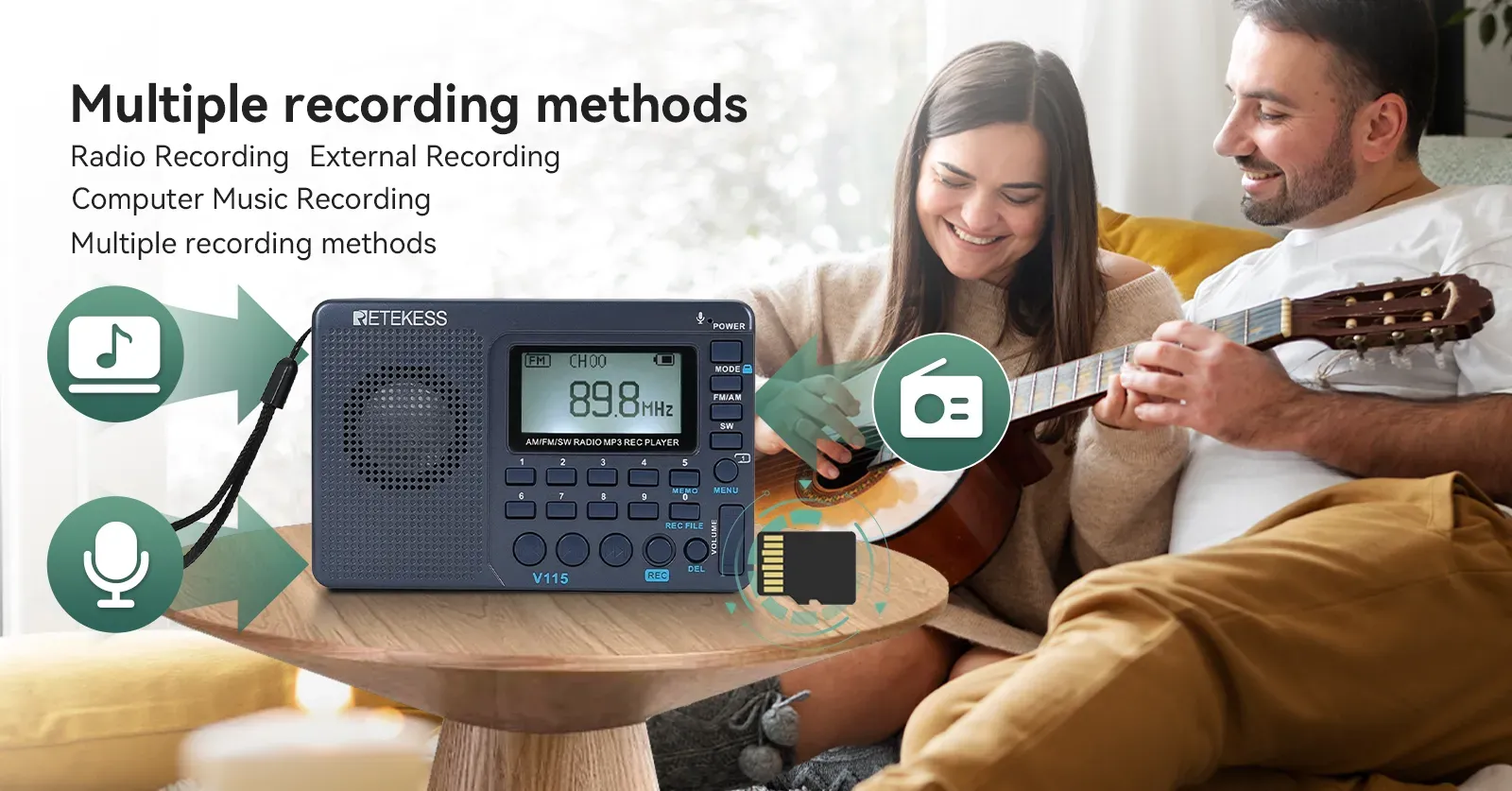 V115 multiple recording methods