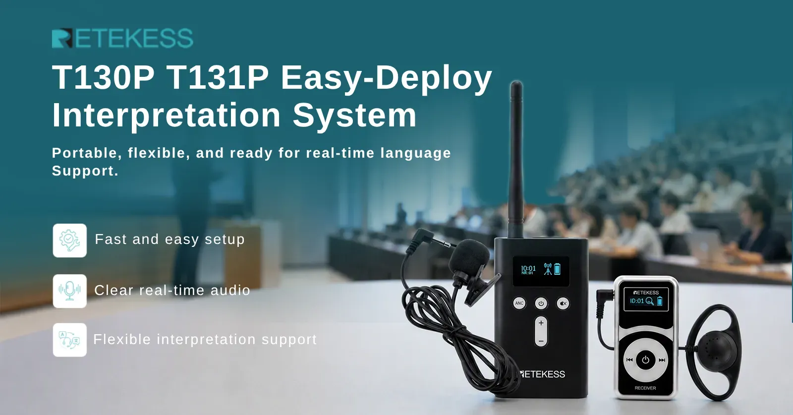 T130P simultaneous interpretation system