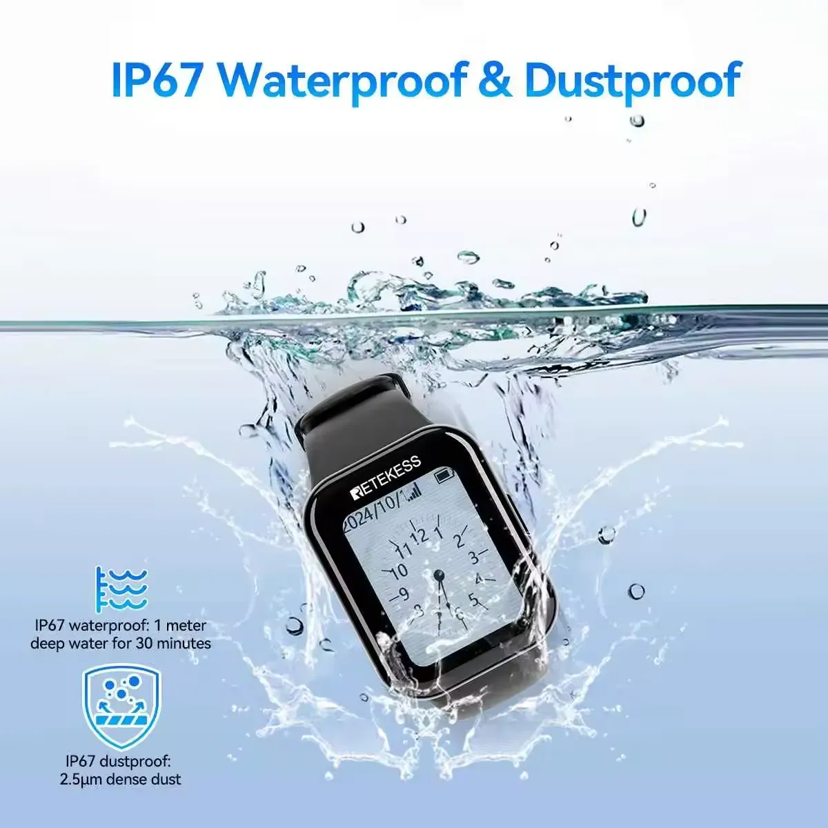 TD113 watch pager IP67 waterproof