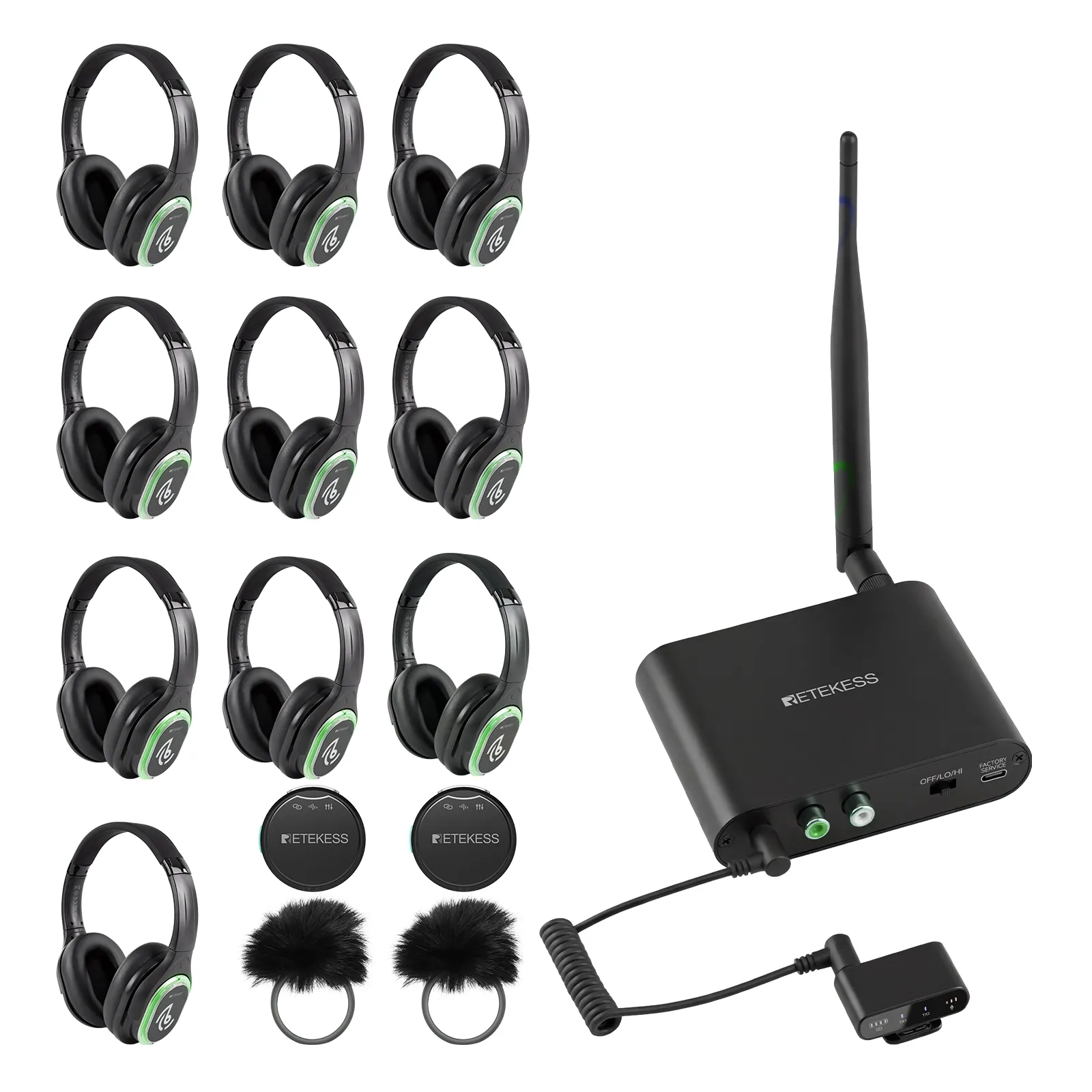 Sound Healing, Yoga, Meditation, Breathwork & Outdoor Class – TA003 TA004 Wireless Silent Disco Headphones with 3 Channels