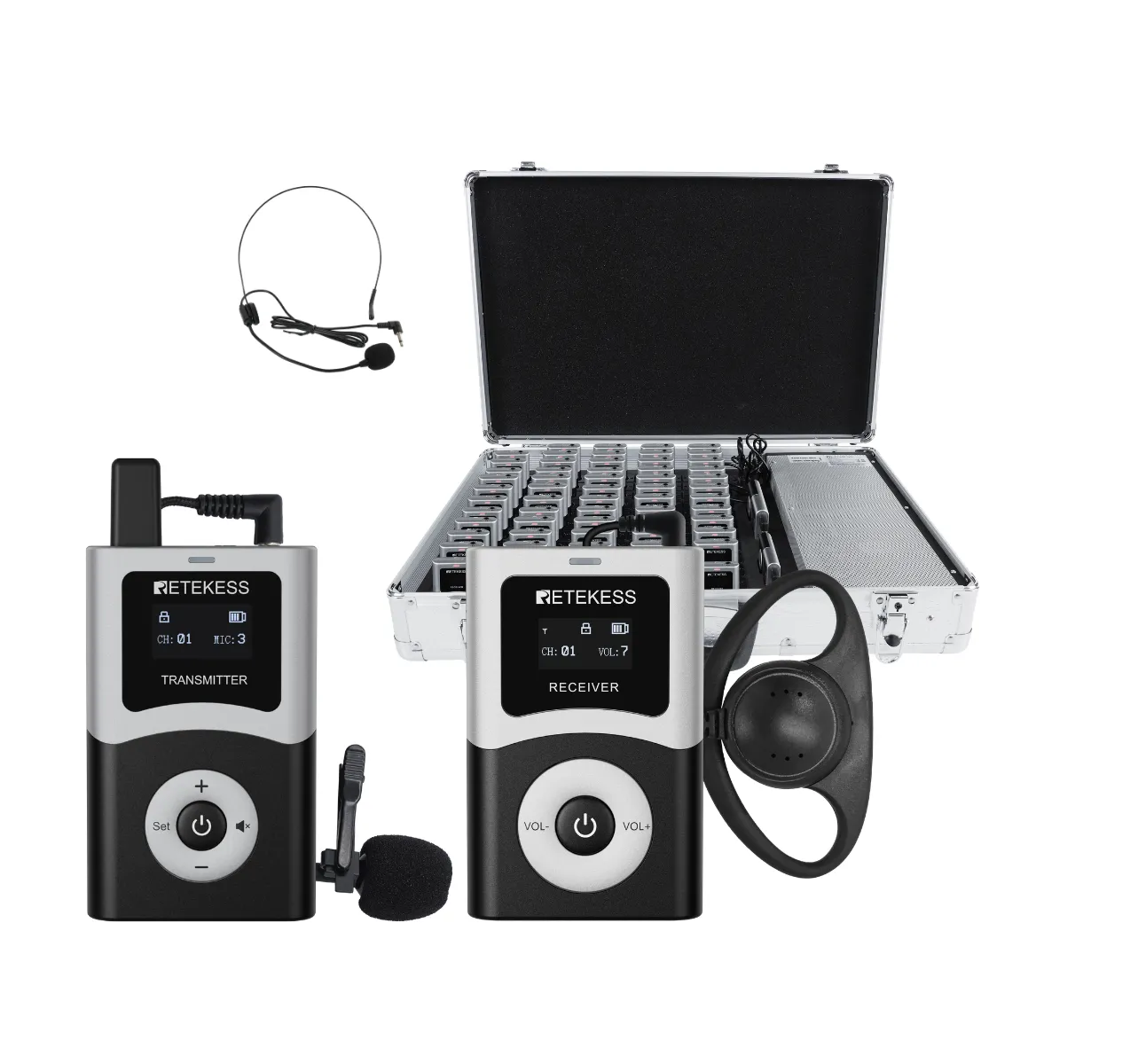 T130U T131U Digital Tour Guide Audio Equipment  for Factory Visits, Tourism, Churches, School, Translation Assistance, Conferences, Courts, and Employee Training