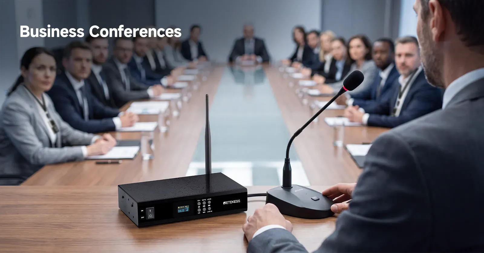 Business meetings simultaneous interpretation