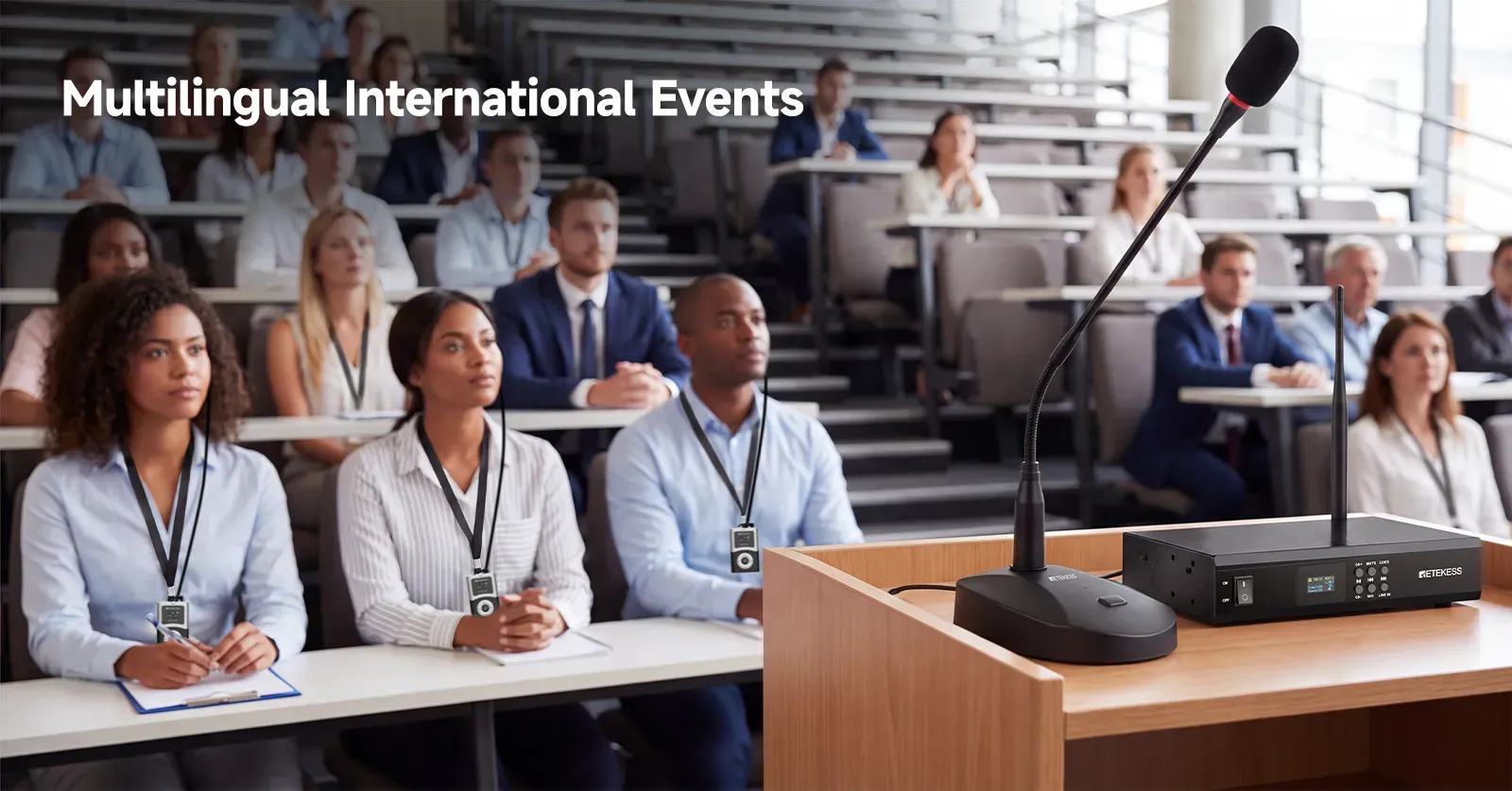 International events simultaneous interpretation