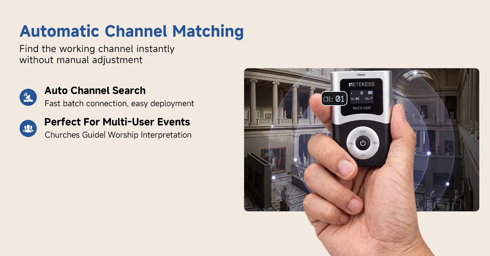Auto channel search for easier language selection