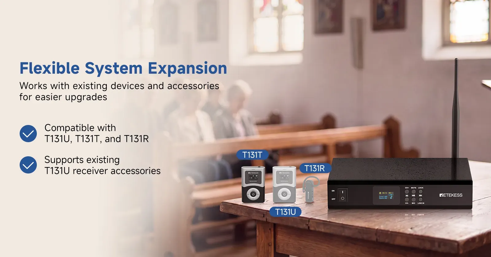 Easy expansion with existing receivers
