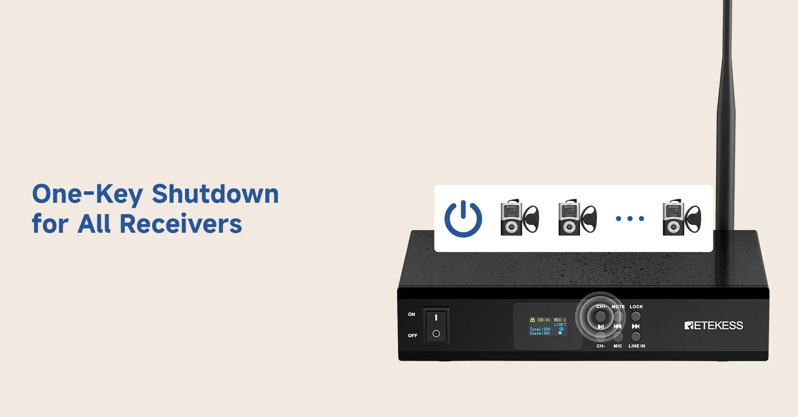 Power off all receivers at once